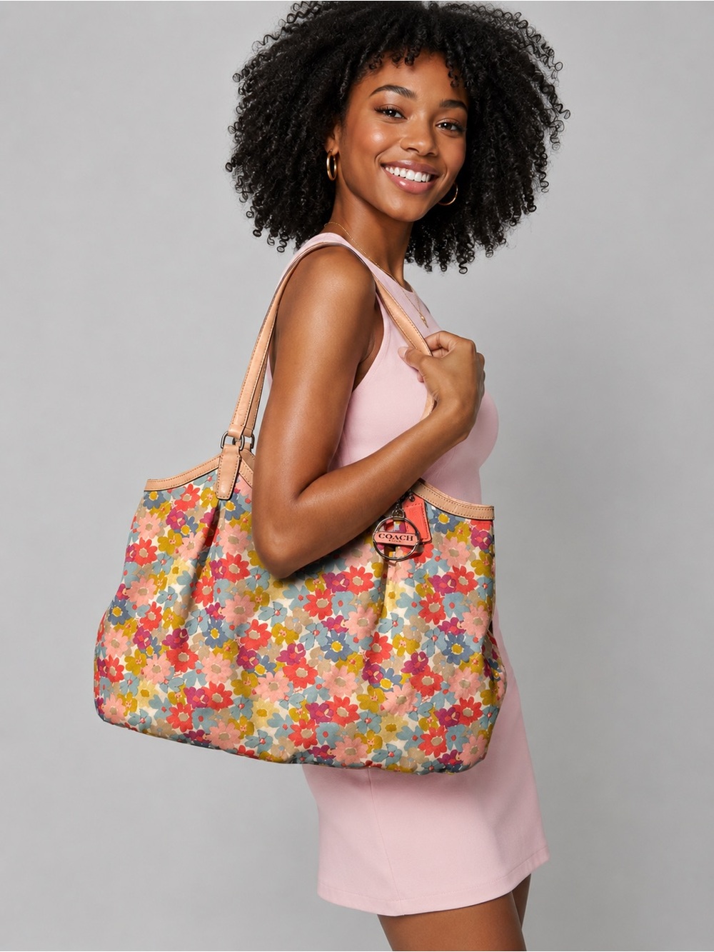 Ladies Coach Peyton Floral Print Tote Bag
